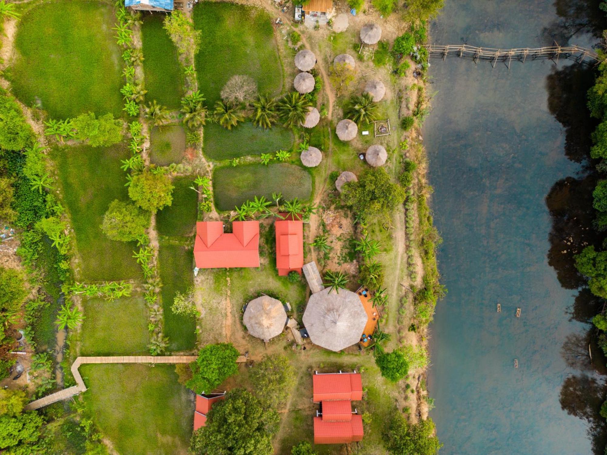 Bolaven Garden Bungalow And Tent - Tad Lo Ban Kiangtat Bagian luar foto